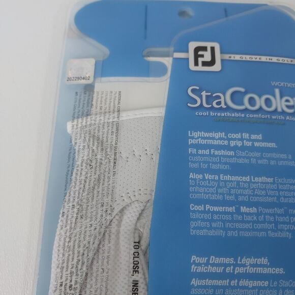 FootJoy StaCooler Original Style Golf Gloves for Women Right Hand Medium White - Picture 6 of 6
